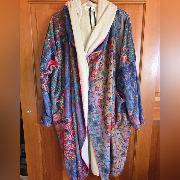 Natural Life Cozy Oversized Blanket Kimono Sherpa Lining Cozycore L/XL - Picture 3 of 6